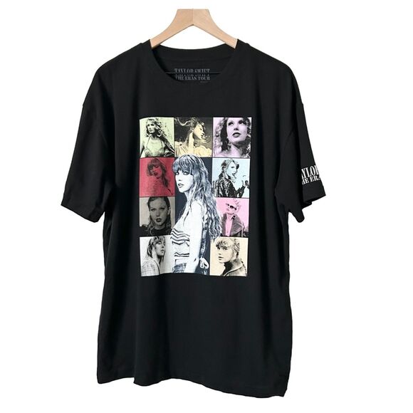 Taylor Swift The Eras Tour T-Shirt Tee Black 100% Cotton Size Small - Picture 1 of 6